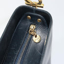 Salvatore Ferragamo Shoulder Bag Leather 2way Navy Gold Auth 184712-15