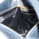 Salvatore Ferragamo Shoulder Bag Leather 2way Navy Gold Auth 184712-18