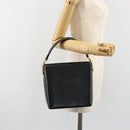 Salvatore Ferragamo Shoulder Bag Leather 2way Navy Gold Auth 184712-23