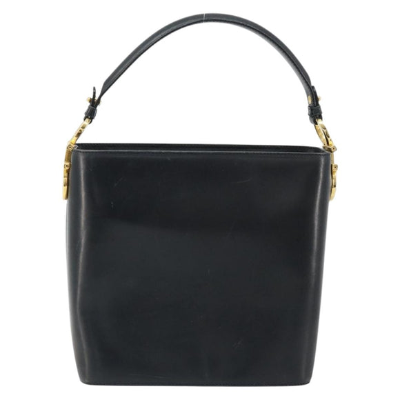 Salvatore Ferragamo Shoulder Bag Leather 2way Navy Gold Auth 184712