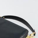 Salvatore Ferragamo Shoulder Bag Leather 2way Navy Gold Auth 184712-8