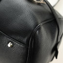Christian Dior Boston Bag Leather Black Silver Auth 184720SAM-15