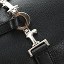 Christian Dior Boston Bag Leather Black Silver Auth 184720SAM-19
