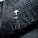 Christian Dior Boston Bag Leather Black Silver Auth 184720SAM-24