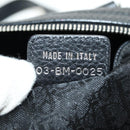 Christian Dior Boston Bag Leather Black Silver Auth 184720SAM-11