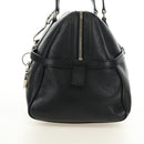 Christian Dior Boston Bag Leather Black Silver Auth 184720SAM-3