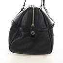 Christian Dior Boston Bag Leather Black Silver Auth 184720SAM-4