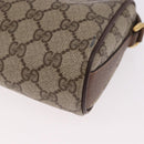 GUCCI GG Supreme Web Sherry Line Bag PVC Beige Gold 89 02 018 Auth 184723-13