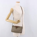 GUCCI GG Supreme Web Sherry Line Bag PVC Beige Gold 89 02 018 Auth 184723-21