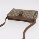 GUCCI GG Supreme Web Sherry Line Bag PVC Beige Gold 89 02 018 Auth 184723-6