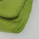 PRADA Shoulder Bag Nylon Green Silver Auth 184724A-10