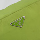 PRADA Shoulder Bag Nylon Green Silver Auth 184724A-14