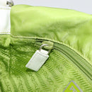 PRADA Shoulder Bag Nylon Green Silver Auth 184724A-21
