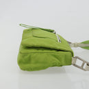 PRADA Shoulder Bag Nylon Green Silver Auth 184724A-4