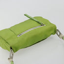 PRADA Shoulder Bag Nylon Green Silver Auth 184724A-6