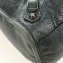 BALENCIAGA The City Hand Bag Leather 2way Gray 115748 Auth 184725SAM-16