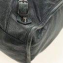 BALENCIAGA The City Hand Bag Leather 2way Gray 115748 Auth 184725SAM-17