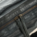 BALENCIAGA The City Hand Bag Leather 2way Gray 115748 Auth 184725SAM-22