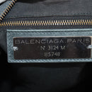 BALENCIAGA The City Hand Bag Leather 2way Gray 115748 Auth 184725SAM-23