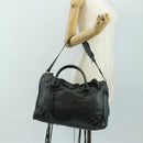 BALENCIAGA The City Hand Bag Leather 2way Gray 115748 Auth 184725SAM-28