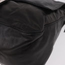 FENDI Mamma Baguette Shoulder Bag Leather Black Silver Auth 184726SAV-11