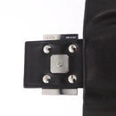 FENDI Mamma Baguette Shoulder Bag Leather Black Silver Auth 184726SAV-16