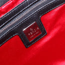 FENDI Mamma Baguette Shoulder Bag Leather Black Silver Auth 184726SAV-18