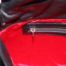 FENDI Mamma Baguette Shoulder Bag Leather Black Silver Auth 184726SAV-22