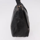 FENDI Mamma Baguette Shoulder Bag Leather Black Silver Auth 184726SAV-5
