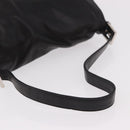 FENDI Mamma Baguette Shoulder Bag Leather Black Silver Auth 184726SAV-7