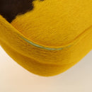 FENDI Mamma Baguette Shoulder Bag Harako leather Yellow Silver Auth 184727SAV-17