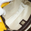 FENDI Mamma Baguette Shoulder Bag Harako leather Yellow Silver Auth 184727SAV-10