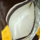 FENDI Mamma Baguette Shoulder Bag Harako leather Yellow Silver Auth 184727SAV-26