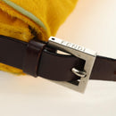 FENDI Mamma Baguette Shoulder Bag Harako leather Yellow Silver Auth 184727SAV-8