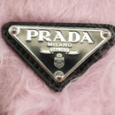 PRADA Chain Shoulder Bag Fur Pink Silver Auth 184728SAM-18