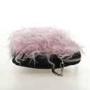 PRADA Chain Shoulder Bag Fur Pink Silver Auth 184728SAM-4