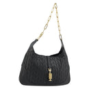 GUCCI Jackie Shoulder Bag Leather Black Gold 001 4015 Auth 184729V-1