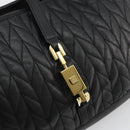 GUCCI Jackie Shoulder Bag Leather Black Gold 001 4015 Auth 184729V-17