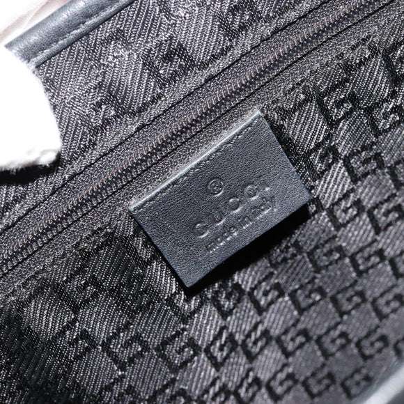 GUCCI Jackie Shoulder Bag Leather Black Gold 001 4015 Auth 184729V