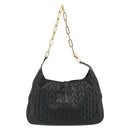 GUCCI Jackie Shoulder Bag Leather Black Gold 001 4015 Auth 184729V-2