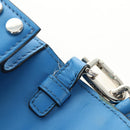PRADA Shoulder Bag Leather Blue Silver Auth 184732M-9