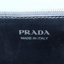 PRADA Shoulder Bag Leather Blue Silver Auth 184732M-25