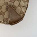 GUCCI GG Canvas Horsebit Shoulder Bag Beige Gold 145826 Auth 184733A-9