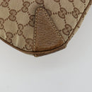 GUCCI GG Canvas Horsebit Shoulder Bag Beige Gold 145826 Auth 184733A-14