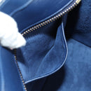 CELINE Luggage Micro Shopper Hand Bag Leather Navy Gold Auth 184734V-21