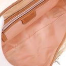 Christian Dior Trotter Canvas Romantic Chain Hand Bag Ivory Silver Auth 184735A-11
