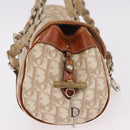 Christian Dior Trotter Canvas Romantic Chain Hand Bag Ivory Silver Auth 184735A-4