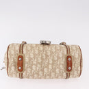 Christian Dior Trotter Canvas Romantic Chain Hand Bag Ivory Silver Auth 184735A-5