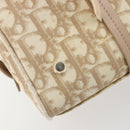 Christian Dior Trotter Canvas Romantic Chain Bag PVC Ivory Silver Auth 184736-15
