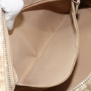 Christian Dior Trotter Canvas Romantic Chain Bag PVC Ivory Silver Auth 184736-23